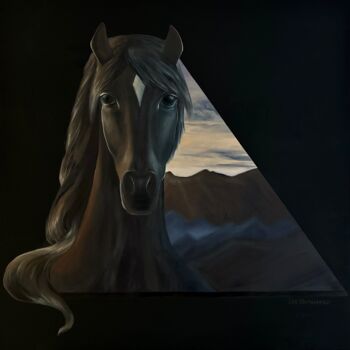 Painting titled "Horse" by Zoia Khristenko, Original Artwork, Acrylic