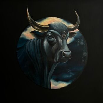 Painting titled "Taurus" by Zoia Khristenko, Original Artwork, Oil