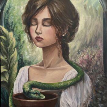 Pintura titulada "Green garden" por Zoia Khristenko, Obra de arte original, Oleo