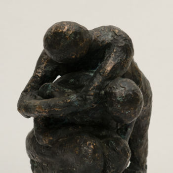 Sculpture titled "Concern" by K.R. Nariman, Original Artwork, Bronze