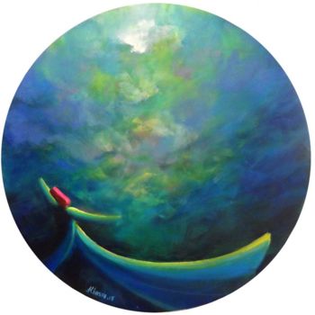 绘画 标题为“Round Artwork Whirl…” 由Khusro Subzwari, 原创艺术品, 丙烯