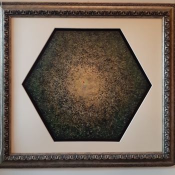 「Hexagon Dervish Abs…」というタイトルの絵画 Khusro Subzwariによって, オリジナルのアートワーク, アクリル
