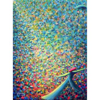 Painting titled "Whirling Dervish &…" by Khusro Subzwari, Original Artwork, Acrylic