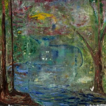 Pintura intitulada "Forest I" por Kian Ziari, Obras de arte originais