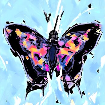 Digital Arts titled "Butterfly" by Kibo Design, Original Artwork, 2D Digital Work