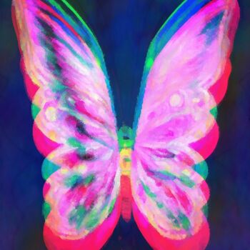 Arte digitale intitolato "Butterfly V" da Kibo Design, Opera d'arte originale, Pittura digitale