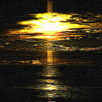Arte digital titulada "Рассвет на океане" por Bez Zvuka, Obra de arte original, Trabajo Digital 2D
