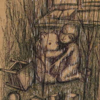 Rysunek zatytułowany „Crying” autorstwa Kiddy, Oryginalna praca, Długopis