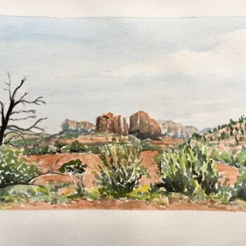 Pittura intitolato "Sedona, Arizona" da Kija, Opera d'arte originale, Acquarello