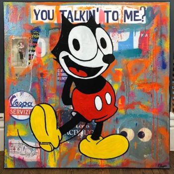 Peinture intitulée "MICKEY "YOU ARE TAL…" par Kikayou, Œuvre d'art originale, Acrylique Monté sur Châssis en bois