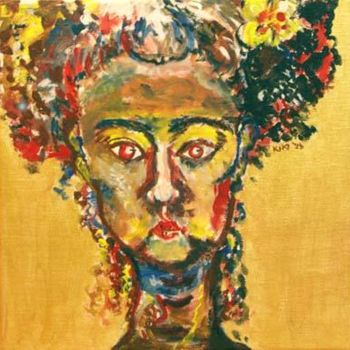 Painting titled "self potrait" by Kiki Poppies, Original Artwork
