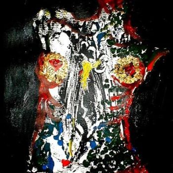 Painting titled "Torso" by Kiki Poppies, Original Artwork, Oil