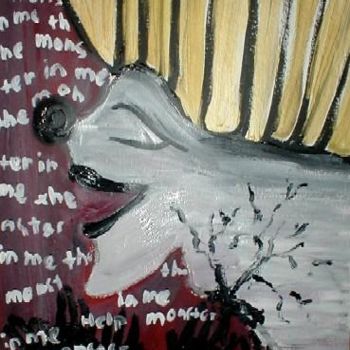 Painting titled "She #2" by Kiki Poppies, Original Artwork, Oil