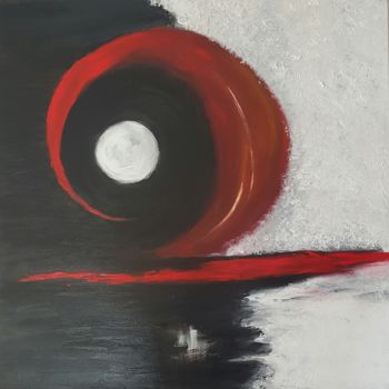 Painting titled "Jour Nuit" by Kiliane Herbelin, Original Artwork