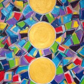 Peinture intitulée "Abstract 2" par Kim Dean, Œuvre d'art originale, Huile