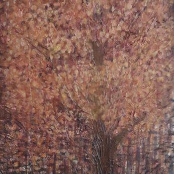Painting titled "Wispering Tree" by Kim Schuite, Original Artwork, Acrylic