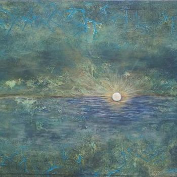 Painting titled "Night of the Pearl" by Kim Schuite, Original Artwork, Acrylic