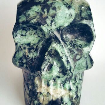 Sculpture titled "Emerald Stone Statue" by Kim Silva, Original Artwork, Stone