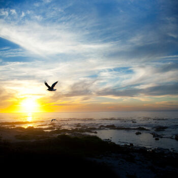Photographie intitulée "Granger Bay sunset" par Kim Stone, Œuvre d'art originale, Photographie numérique