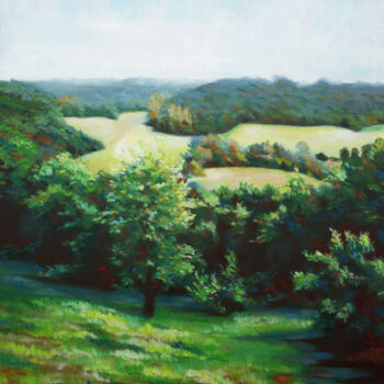 Painting titled "French Countryside" by Kimberly Aring, Original Artwork, Oil