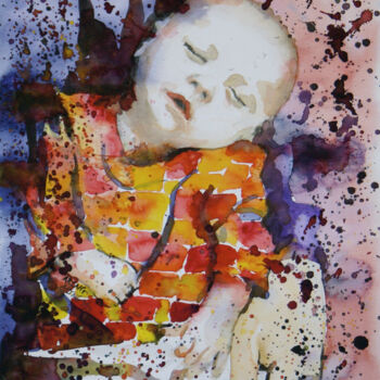 Pintura intitulada "Delicate" por Kimberly Aring, Obras de arte originais, Aquarela