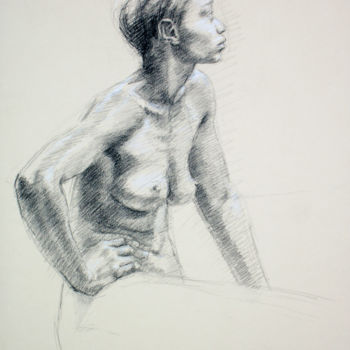 Drawing titled "BW-721" by Kimberly Aring, Original Artwork, Charcoal