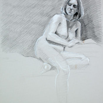 Drawing titled "BW-722" by Kimberly Aring, Original Artwork, Charcoal