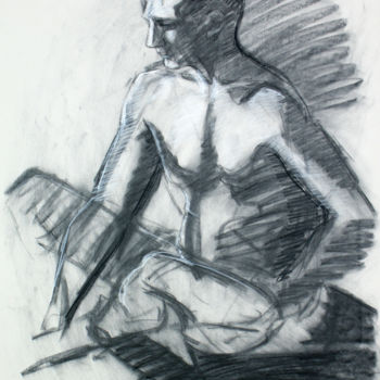 Drawing titled "BW-725" by Kimberly Aring, Original Artwork, Charcoal