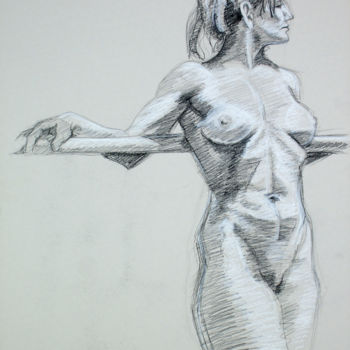 Drawing titled "BW-726" by Kimberly Aring, Original Artwork, Charcoal