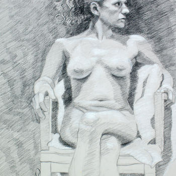Drawing titled "BW-727" by Kimberly Aring, Original Artwork, Charcoal