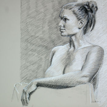 Drawing titled "NB-732" by Kimberly Aring, Original Artwork, Charcoal