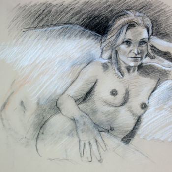 Drawing titled "BW-746" by Kimberly Aring, Original Artwork, Charcoal