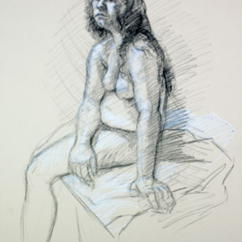 Drawing titled "bw-753" by Kimberly Aring, Original Artwork, Charcoal