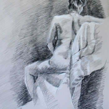 Drawing titled "BW-757" by Kimberly Aring, Original Artwork, Charcoal