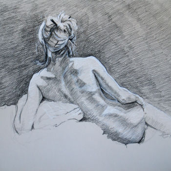 Drawing titled "BW-758" by Kimberly Aring, Original Artwork, Charcoal