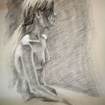 Drawing titled "BW-767" by Kimberly Aring, Original Artwork, Charcoal