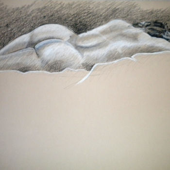 「BW-791」というタイトルの描画 Kimberly Aringによって, オリジナルのアートワーク, 木炭