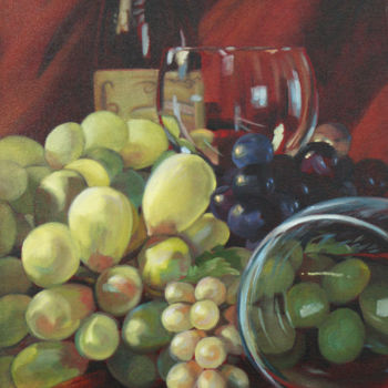 Painting titled "Cheers" by Kimberly Aring, Original Artwork, Oil