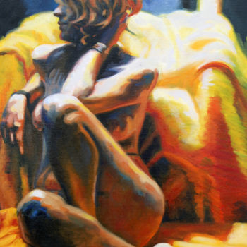 Картина под названием "Pause" - Kimberly Aring, Подлинное произведение искусства, Масло