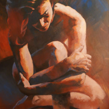 Painting titled "Self-Portrait" by Kimberly Aring, Original Artwork, Oil