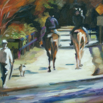 Painting titled "Morning Out" by Kimberly Aring, Original Artwork, Oil