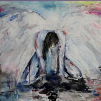 Peinture intitulée "Nefilin (Angel)" par Kim Cruz, Œuvre d'art originale