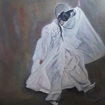 Schilderij getiteld "Le danseur" door Kim Dauphin, Origineel Kunstwerk, Acryl