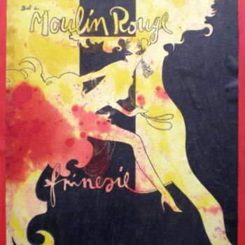 Malerei mit dem Titel "Moulin Rouge" von Kim Mc Elhinney, Original-Kunstwerk