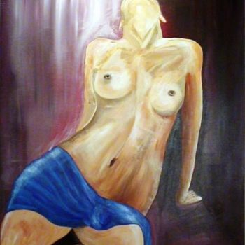 Painting titled "Mulher Ausente" by Kim Molinero, Original Artwork, Oil