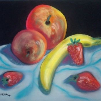 Painting titled "Frutas I" by Kim Molinero, Original Artwork, Oil
