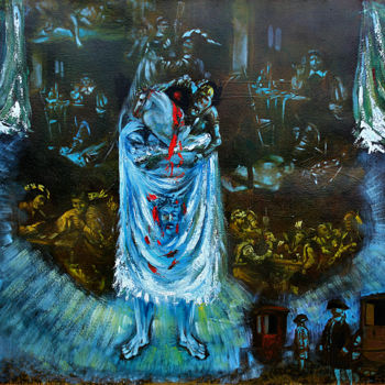 "Veil of Veronica" başlıklı Tablo Gábor Rádóczy Gyarmathy tarafından, Orijinal sanat, Petrol