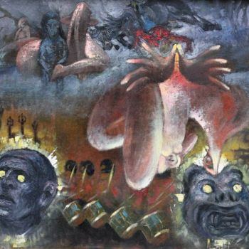 Картина под названием "Prophecy" - Gábor Rádóczy Gyarmathy, Подлинное произведение искусства, Масло