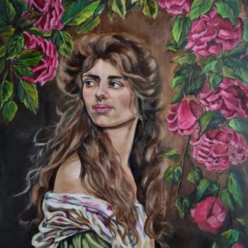 Painting titled "Woman I" by Kinga Zawidlak, Original Artwork, Oil