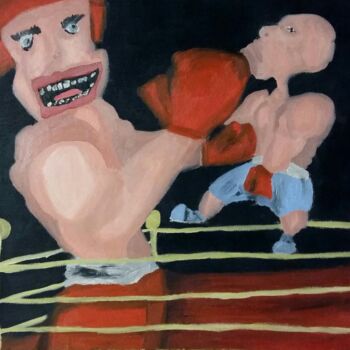 Pintura titulada "Le Boxeur" por Kingcedar, Obra de arte original, Oleo